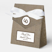 Hoefijzer van het rustige land op de bruiloft bedankdoosjes (Voorkant Zijde)