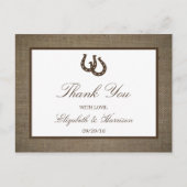 Hoefijzer van het rustige land op de bruiloft briefkaart (Voorkant)