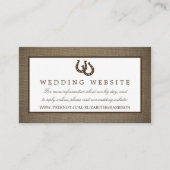 Hoefijzer van het rustige land op de bruiloft informatiekaartje (Voorkant)