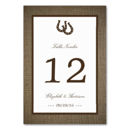 Hoefijzer van het rustige land op de bruiloft kaart