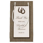 Hoefijzer van het rustige land op de bruiloft klein cadeauzakje (Voorkant)