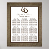 Hoefijzer van het rustige land op de bruiloft poster (Voorkant)