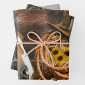 Hoefijzer van Horse Cowboy Boots Saddle Inpakpapier Vel (In situ)