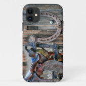Hoefijzer van paardenzadel Rustic Western Case-Mate iPhone Case (Achterkant)