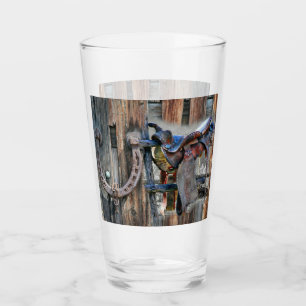 Hoefijzer van paardenzadel Rustic Western Glas