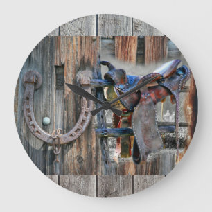 Hoefijzer van paardenzadel Rustic Western Grote Klok