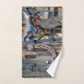 Hoefijzer van paardenzadel Rustic Western Handdoek (Handdoek)