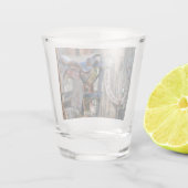 Hoefijzer van paardenzadel Rustic Western Shot Glas (Achterkant)