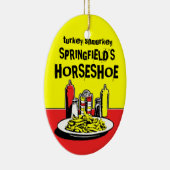 Hoefijzer van Springfield Keramisch Ornament (Rechts)