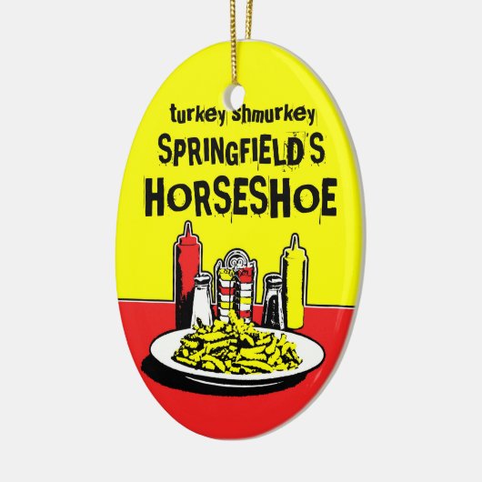 Hoefijzer van Springfield Keramisch Ornament (Links)