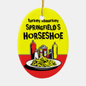 Hoefijzer van Springfield Keramisch Ornament (Voorkant)
