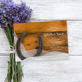 Hoefijzer Veil Westerne Barn Post Wedding Brunch Kaart