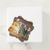 Hoefijzer voor kerstpaardenwagon Cowboy Boots Bedankjes Labels (In situ)