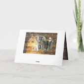 Hoefijzer voor kerstpaardenwagon Cowboy Boots Feestdagen Kaart (Achterkant)