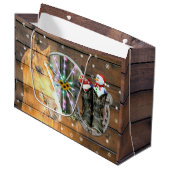 Hoefijzer voor kerstpaardenwagon Cowboy Boots Groot Cadeauzakje (Voorkant Gekanteld)