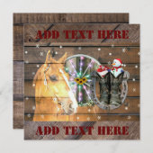 Hoefijzer voor kerstpaardenwagon Cowboy Boots Notitiekaartje (Voorkant / Achterkant)