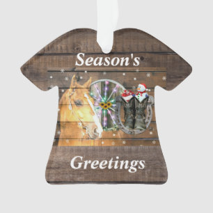 Hoefijzer voor kerstpaardenwagon Cowboy Boots Ornament