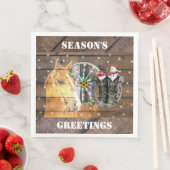 Hoefijzer voor kerstpaardenwagon Cowboy Boots Servet (Insitu)