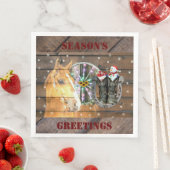 Hoefijzer voor kerstpaardenwagon Cowboy Boots Servet (Insitu)