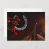 Hoefijzer voor paardenkerst briefkaart (Voorkant / Achterkant)