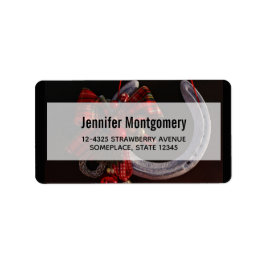 Hoefijzer voor paardenkerst etiket