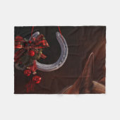 Hoefijzer voor paardenkerst fleece deken (Voorkant (Horizontaal))