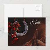 Hoefijzer voor paardenkerst Foto Hallo Briefkaart (Voorkant / Achterkant)