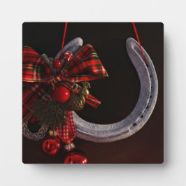 Hoefijzer voor paardenkerst fotoplaat