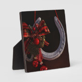 Hoefijzer voor paardenkerst fotoplaat (Voorkant)