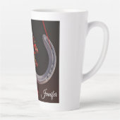 Hoefijzer voor paardenkerst latte mok (Rechts)