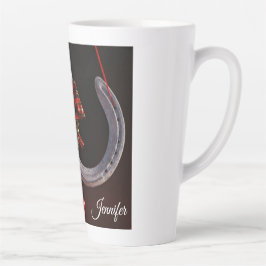 Hoefijzer voor paardenkerst latte mok