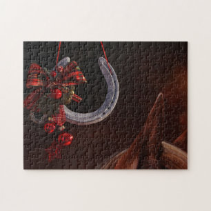 Hoefijzer voor paardenkerst legpuzzel