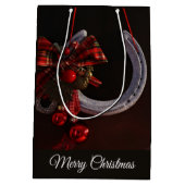 Hoefijzer voor paardenkerst medium cadeauzakje (Achterkant)