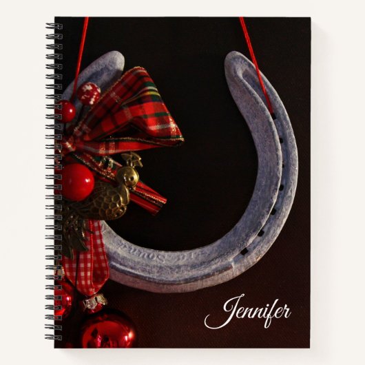 Hoefijzer voor paardenkerst notitieboek (Voorkant)