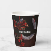 Hoefijzer voor paardenkerst papieren bekers (Voorkant)