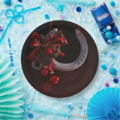 Hoefijzer voor paardenkerst papieren bordje (Feest)