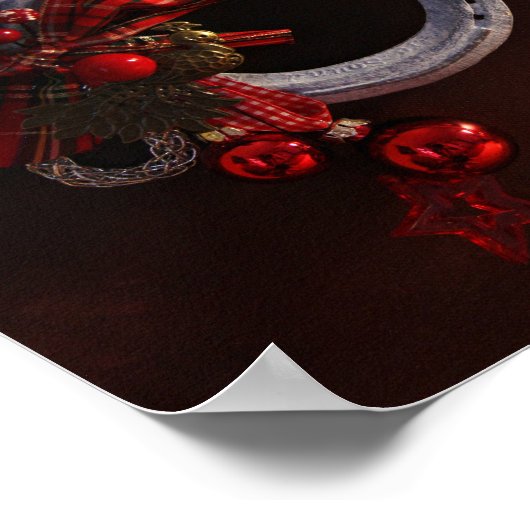 Hoefijzer voor paardenkerst poster (Hoek)