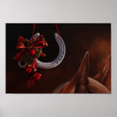 Hoefijzer voor paardenkerst poster (Voorkant)