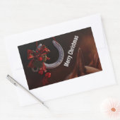Hoefijzer voor paardenkerst rechthoekige sticker (Envelop)