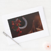 Hoefijzer voor paardenkerst rechthoekige sticker (Envelop)