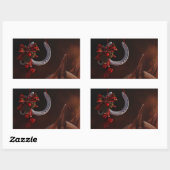 Hoefijzer voor paardenkerst rechthoekige sticker (Vel)