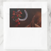 Hoefijzer voor paardenkerst rechthoekige sticker (Tas)