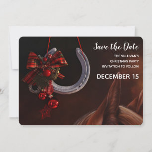 Hoefijzer voor paardenkerst save the date