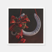 Hoefijzer voor paardenkerst servet (Voorkant)