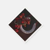 Hoefijzer voor paardenkerst servet (Hoek)