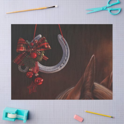 Hoefijzer voor paardenkerst tissuepapier (Craft)