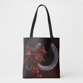Hoefijzer voor paardenkerst tote bag