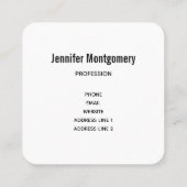 Hoefijzer voor paardenkerst vierkante visitekaartje (Achterkant)