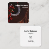 Hoefijzer voor paardenkerst vierkante visitekaartje (Voorkant / Achterkant)