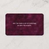 Hoefijzer voor paardenkerst visitekaartje (Achterkant)